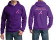 Mens Hoodie Pink Ribbon Real Men Wear Pink Front & Back Print Hoody