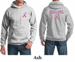 Mens Hoodie Pink Ribbon Real Men Wear Pink Front & Back Print Hoody