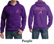 Mens Hoodie Pink Ribbon Real Men Wear Pink Front & Back Print Hoody
