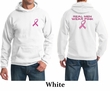 Mens Hoodie Pink Ribbon Real Men Wear Pink Front & Back Print Hoody