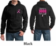 Mens Hoodie Pink Ribbon Save a Life Front & Back Print Hoody