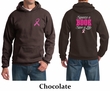 Mens Hoodie Pink Ribbon Save a Life Front & Back Print Hoody