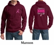 Mens Hoodie Pink Ribbon Save a Life Front & Back Print Hoody