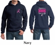 Mens Hoodie Pink Ribbon Save a Life Front & Back Print Hoody