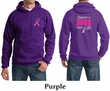 Mens Hoodie Pink Ribbon Save a Life Front & Back Print Hoody