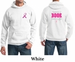 Mens Hoodie Pink Ribbon Save a Life Front & Back Print Hoody