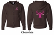 Mens Hoodie Pink Ribbon Save a Rack Front & Back Print Full Zip Hoody