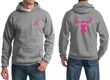 Mens Hoodie Pink Ribbon Save a Rack Front & Back Print Hoody