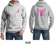 Mens Hoodie Pink Ribbon Save a Rack Front & Back Print Hoody
