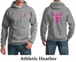 Mens Hoodie Pink Ribbon Save a Rack Front & Back Print Hoody