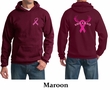 Mens Hoodie Pink Ribbon Save a Rack Front & Back Print Hoody