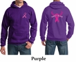 Mens Hoodie Pink Ribbon Save a Rack Front & Back Print Hoody