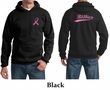 Mens Hoodie Pink Ribbon Save the Boobies Front & Back Print Hoody