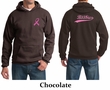 Mens Hoodie Pink Ribbon Save the Boobies Front & Back Print Hoody