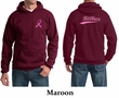 Mens Hoodie Pink Ribbon Save the Boobies Front & Back Print Hoody