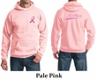 Mens Hoodie Pink Ribbon Save the Boobies Front & Back Print Hoody