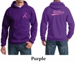Mens Hoodie Pink Ribbon Save the Boobies Front & Back Print Hoody