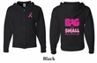 Mens Hoodie Pink Ribbon Save Them All Front & Back Full Zip Hoody