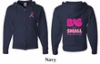 Mens Hoodie Pink Ribbon Save Them All Front & Back Full Zip Hoody