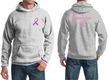 Mens Hoodie Pink Ribbon Survivor Front & Back Print Hoody