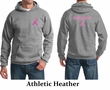 Mens Hoodie Pink Ribbon Survivor Front & Back Print Hoody