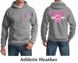 Mens Hoodie Pink Ribbon Tackle Cancer Front & Back Print Hoody