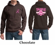 Mens Hoodie Pink Ribbon Tackle Cancer Front & Back Print Hoody