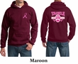 Mens Hoodie Pink Ribbon Tackle Cancer Front & Back Print Hoody