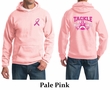 Mens Hoodie Pink Ribbon Tackle Cancer Front & Back Print Hoody