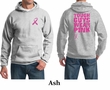 Mens Hoodie Pink Ribbon Tough Guys Wear Pink Front & Back Print Hoody