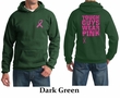 Mens Hoodie Pink Ribbon Tough Guys Wear Pink Front & Back Print Hoody
