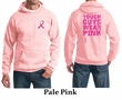 Mens Hoodie Pink Ribbon Tough Guys Wear Pink Front & Back Print Hoody