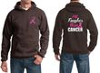 Mens Hoodie Pink Ribbon Tougher than Cancer Front & Back Print Hoody