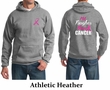 Mens Hoodie Pink Ribbon Tougher than Cancer Front & Back Print Hoody