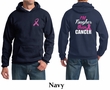 Mens Hoodie Pink Ribbon Tougher than Cancer Front & Back Print Hoody