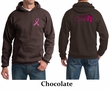 Mens Hoodie Pink Ribbon Walkin For a Cure Front & Back Print Hoody