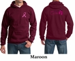 Mens Hoodie Pink Ribbon Walkin For a Cure Front & Back Print Hoody
