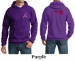 Mens Hoodie Pink Ribbon Walkin For a Cure Front & Back Print Hoody