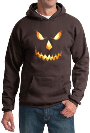 Mens Hoodie Pumpkin Head Hoody