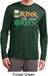Mens Irish Shirt Drink Til Yer Green Dry Wicking Long Sleeve Tee