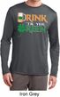 Mens Irish Shirt Drink Til Yer Green Dry Wicking Long Sleeve Tee