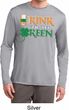 Mens Irish Shirt Drink Til Yer Green Dry Wicking Long Sleeve Tee