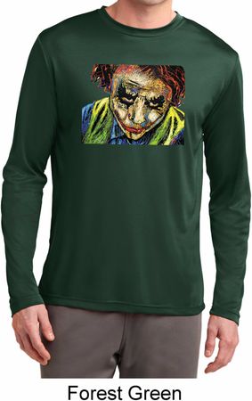 Mens Joker Face Moisture Wicking Long Sleeve Shirt