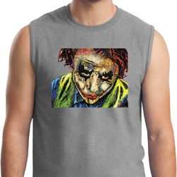 Mens Joker Face Muscle Shirt