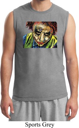 Mens Joker Face Muscle Shirt