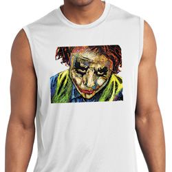 Mens Joker Face Sleeveless Moisture Wicking Shirt
