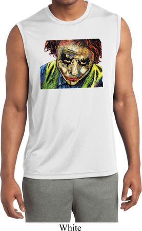 Mens Joker Face Sleeveless Moisture Wicking Shirt