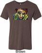 Mens Joker Face Tri Blend Crewneck Shirt