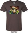Mens Joker Face Tri Blend V-neck Shirt