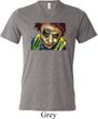 Mens Joker Face Tri Blend V-neck Shirt
